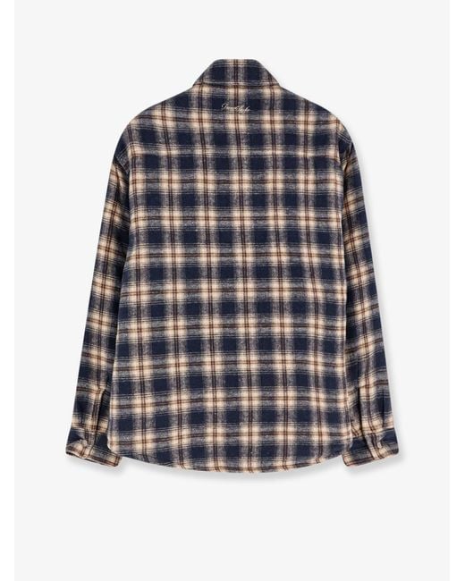 DUNST Blue Flannel Jacket Madras Pattern