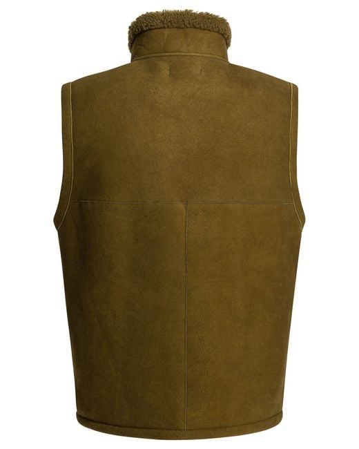 Nonnative Green Shearling Sleeveless Jacket