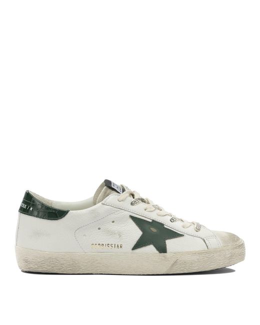 Golden Goose Deluxe Brand White "Super Star" Sneakers
