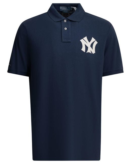 Polo Ralph Lauren Blue "Ralph Lauren X Mlb Collection" Polo Shirt With Buttons for men