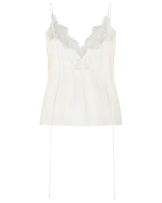 Rohe White Silk Tank Top Cream