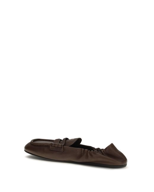 Miu Miu White Loafers Ruches Nappa Leather