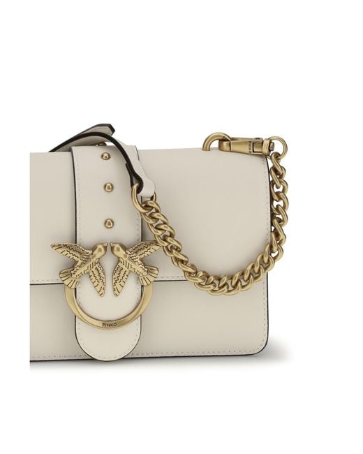 Pinko White Shoulder Bag Love One