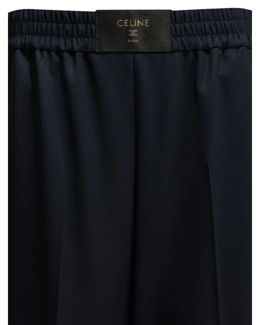 Céline Blue Wool Trousers