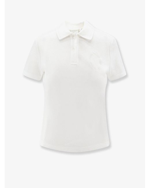 Dior White Dior Cotton Blend Polo Shirt With Embroidered Dior Medaillon Logo