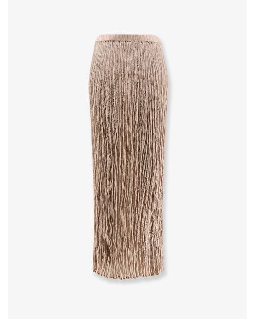 Alysi Natural Skirt Wrinkled Viscose