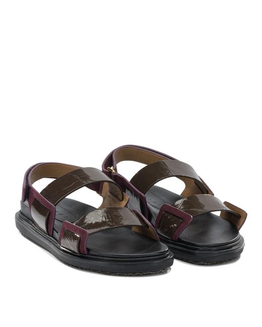 Marni Multicolor "Fussbett" Leather Sandals