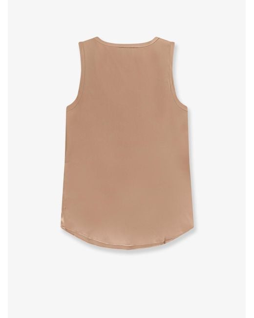 Brunello Cucinelli Natural Stretch Silk Tank Top