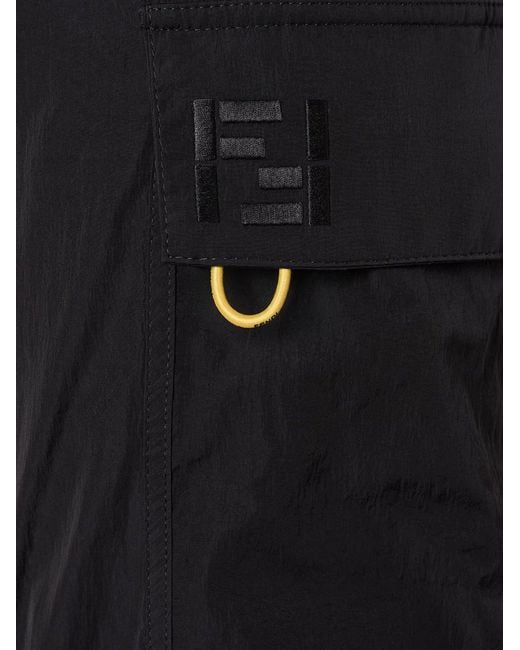 Fendi Black Rtw Poliammide for men