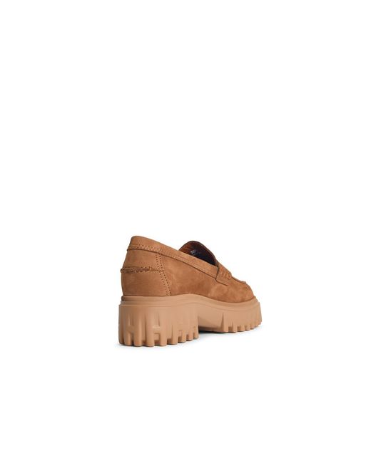Hogan Brown H700 Camel Suede Loafers