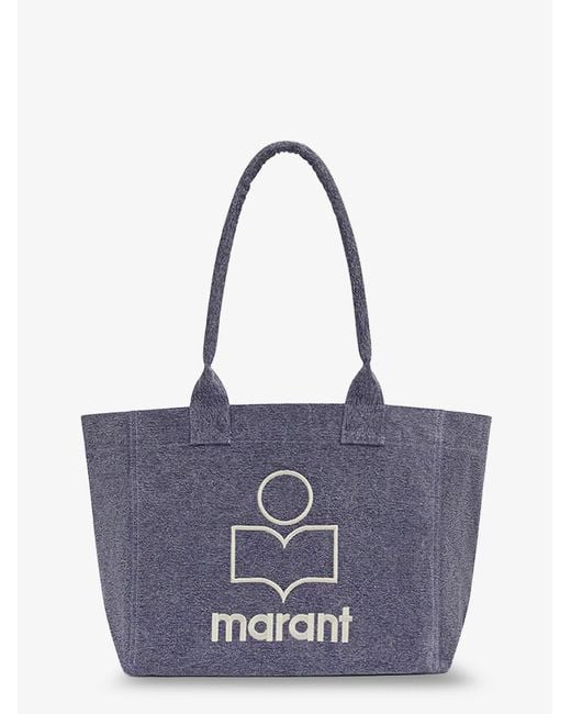 Isabel Marant Blue Yenky Zipped Cotton Shoulder Bag