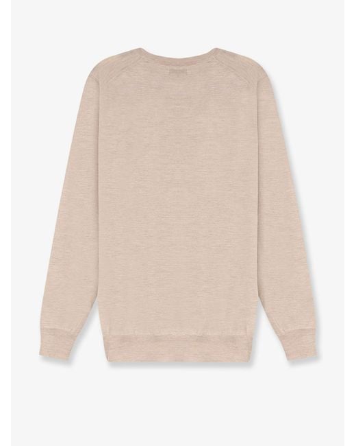 Brunello Cucinelli White Cashmere And Silk Sweater for men