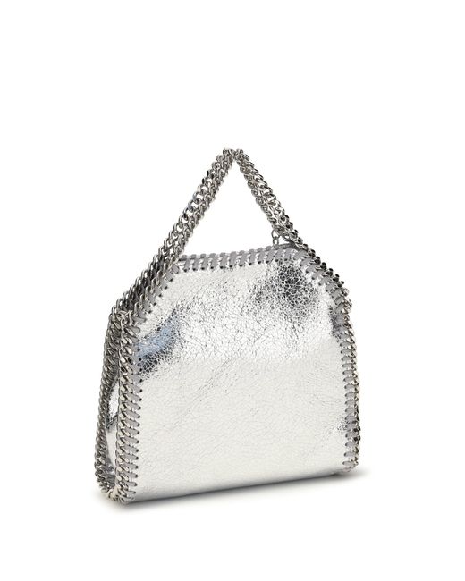 Stella McCartney White Shoulder Bag Falabella Metallic