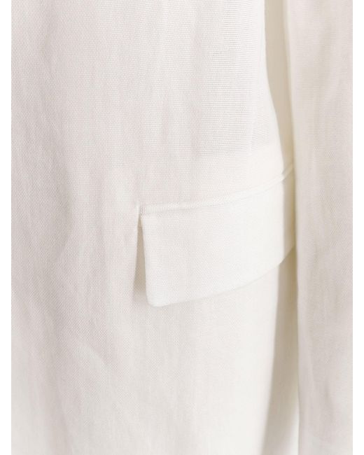 Brunello Cucinelli White Cotton Blazer