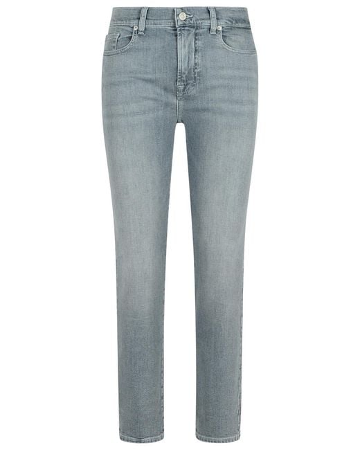 7 For All Mankind Blue Relaxed Skinny Jeans