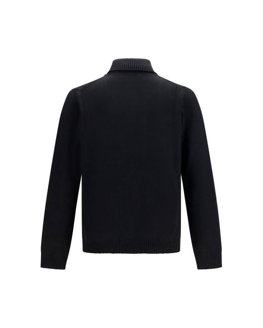 Roberto Collina Blue Turtleneck Wool Sweater for men