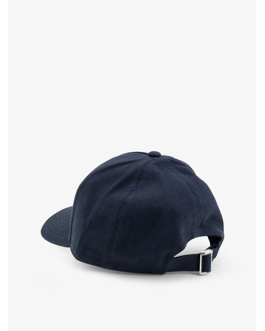 Moncler Blue Cotton Hat for men