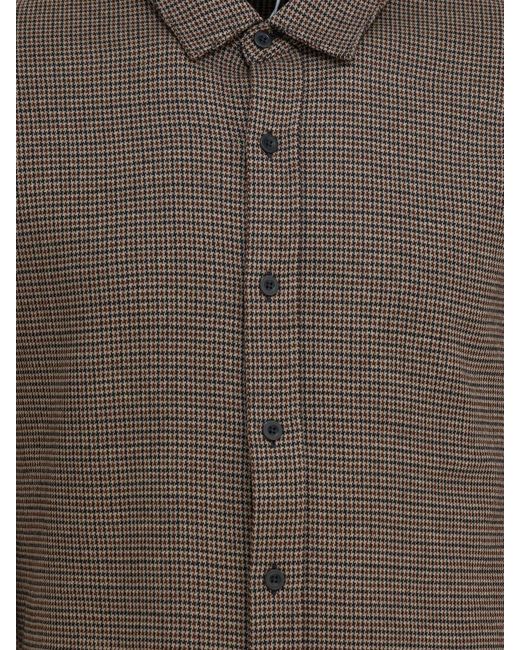 Vince Brown Houndstooth Shirt for men