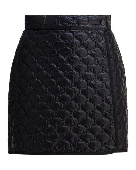 Moncler Black Quilted Wrap Skirt