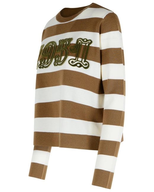 Max Mara Brown 'Viterbo' Virgin Wool Hazelnut Sweater