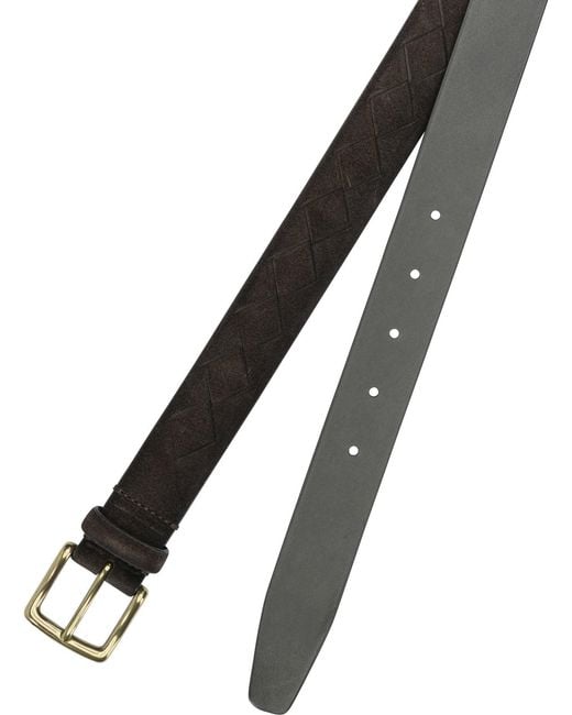 Officine Creative Black Leather Belt for men