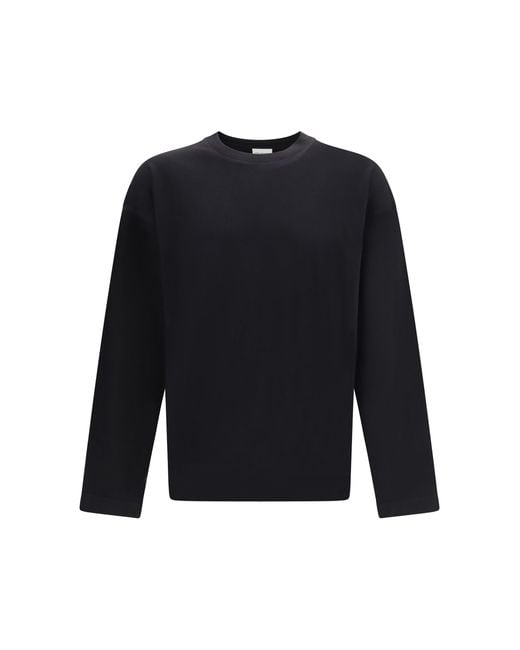Dries Van Noten Blue Crewneck Long Sleeve T-Shirt for men
