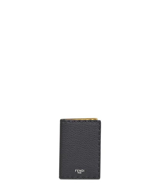 Men's White Selleria Bi-Fold Cards Holder