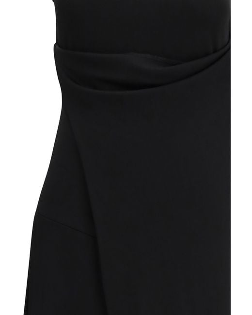AMI Black Long Jersey Dress