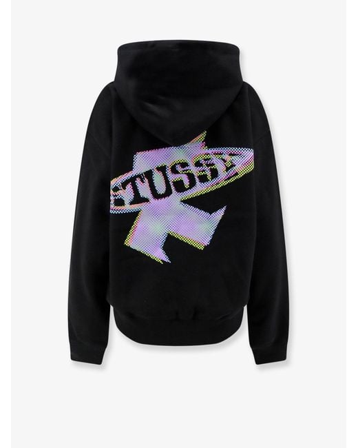 Stussy Black Cotton Blend Sweatshirt for men