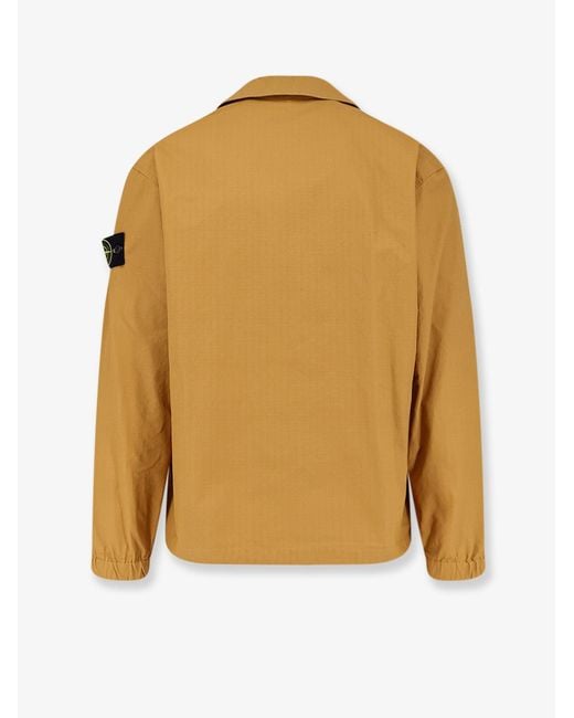 Stone Island Metallic Cotton Shirt for men