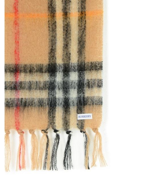 Burberry Metallic Mohair And Wool Scarf