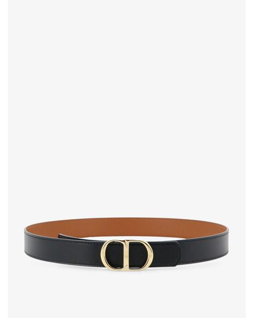 Women's White Dior Cd Icon Leather Belt