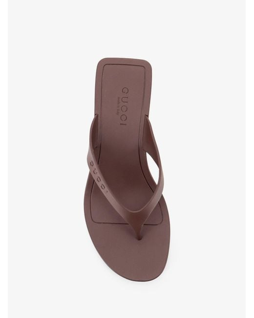 Gucci Brown Vittoria Thong Sandals