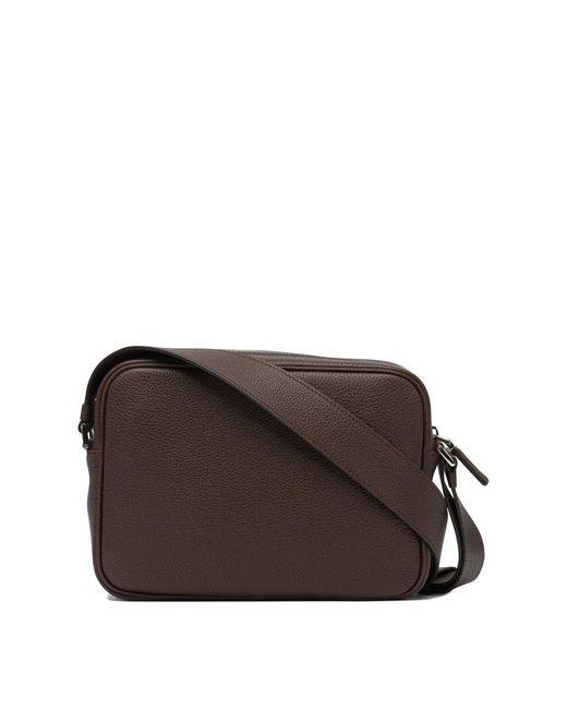 Prada Brown Leather Crossbody Bag for men