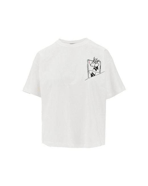 Emporio Armani White Asv 'We Love Dogs' T-Shirt