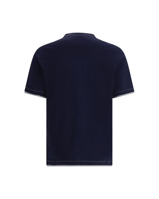 Brunello Cucinelli Blue T-Shirts for men