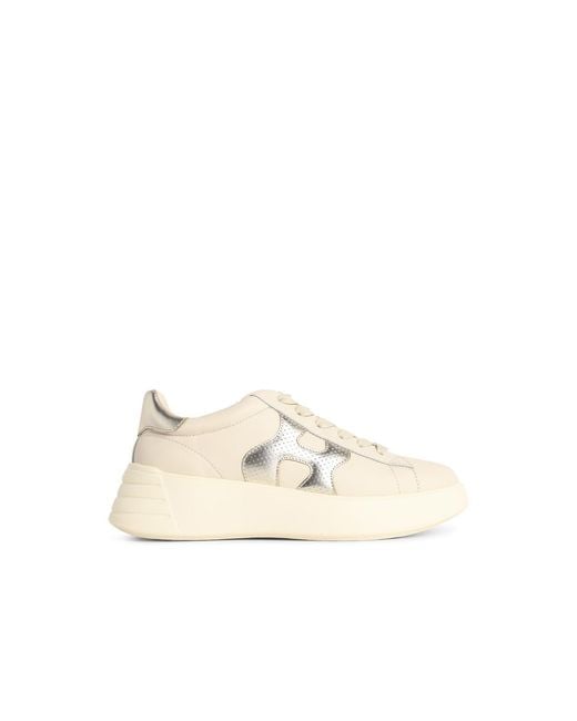 Hogan Natural Rebel' Ivory Leather Sneakers