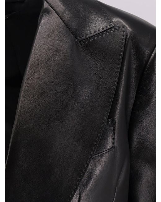 Tom Ford Black Leather Blazer