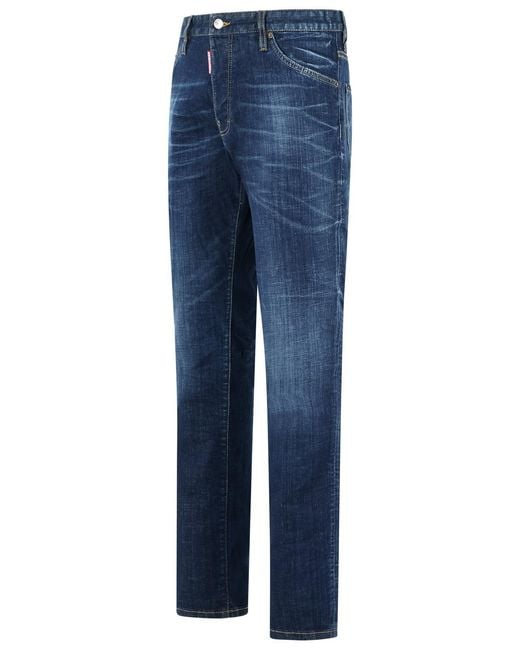 DSquared² Blue 'Teddy' Cotton Jeans for men