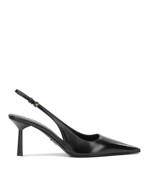 Prada Black 50Mm Leather Slingbacks