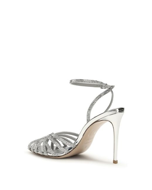Le Silla White Sandals Embrace Divina Leather