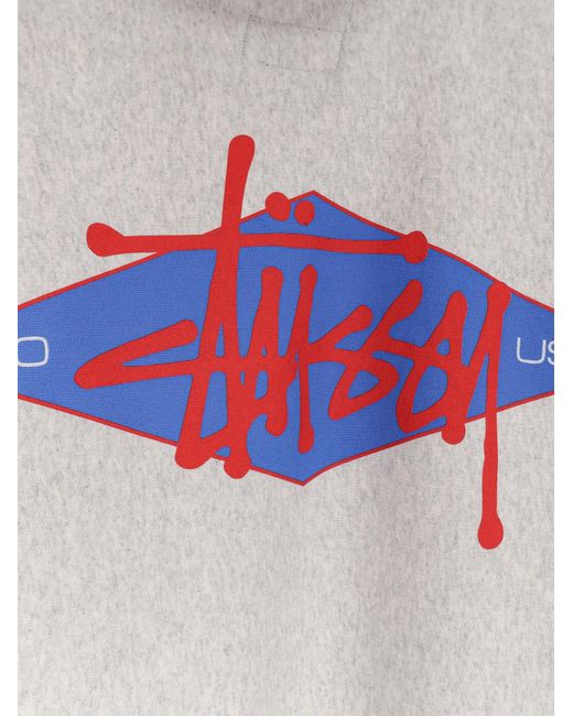 Stussy White Cotton Blend Sweatshirt for men