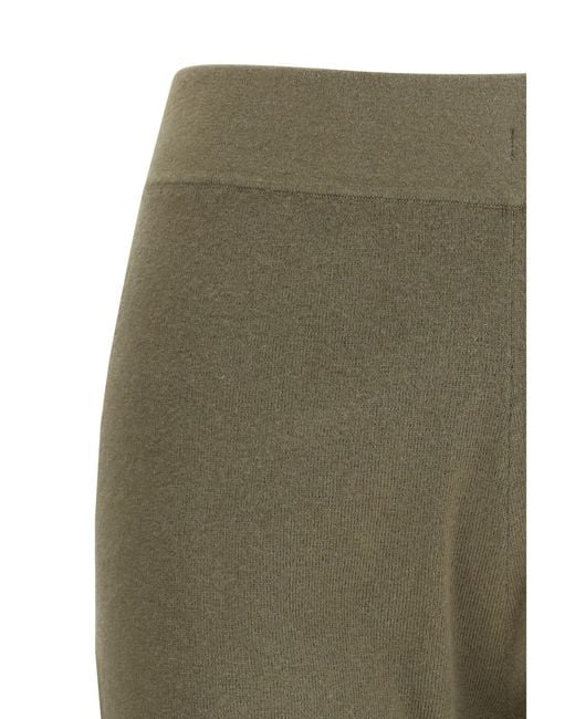 Extreme Cashmere Green Rib-Knit Shorts N°450 Bummy
