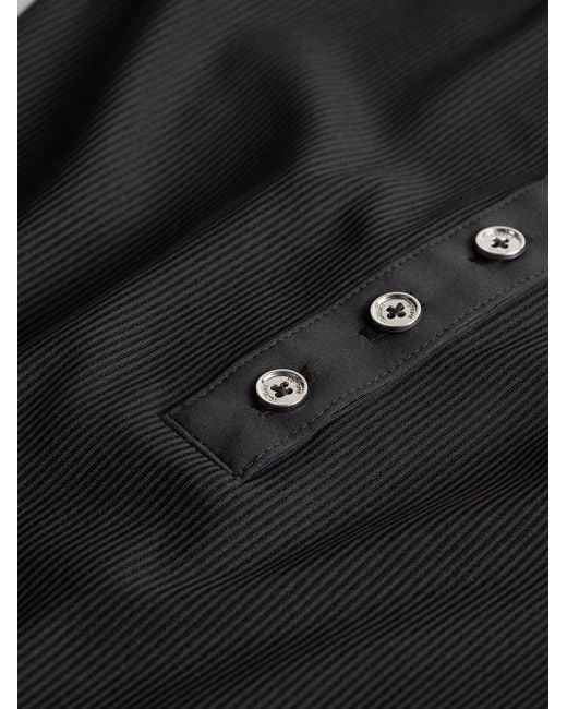 Totême Black One-Piece Swimsuit With Ribbed Pattern