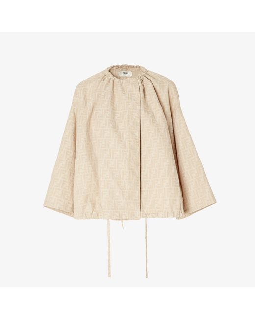 Fendi Natural "Ff Chambray" Jacket