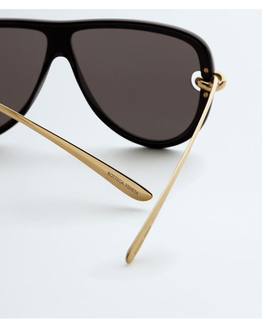 Bottega Veneta Black Aviator Knot Sunglasses