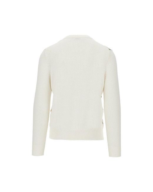 Ballantyne Blue Diamond Motif Cotton Sweater for men