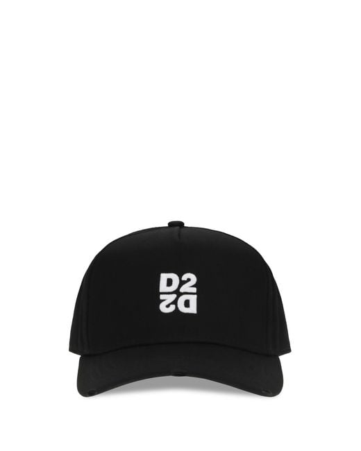DSquared² Black Logo Baseball Cap for men