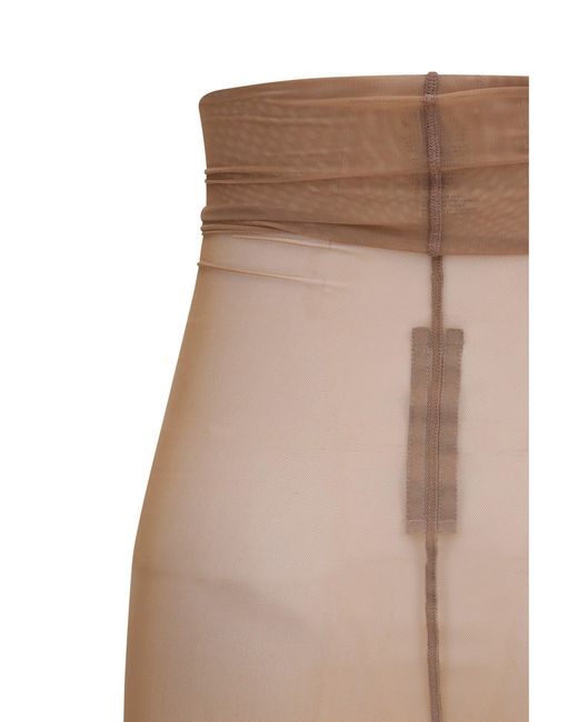 Rick Owens Natural Sheer Shorts