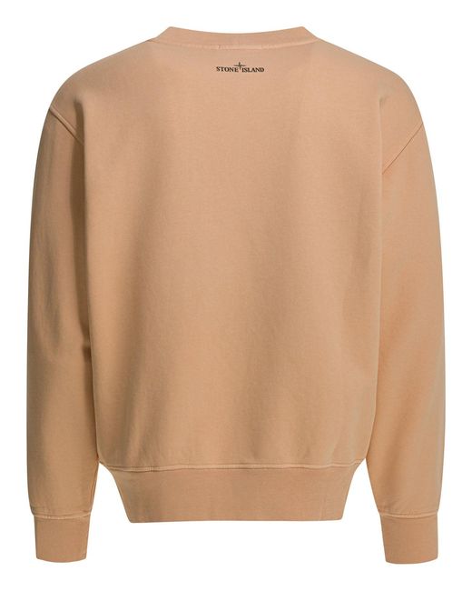 Stone Island Natural Cotton Crewneck Sweater for men